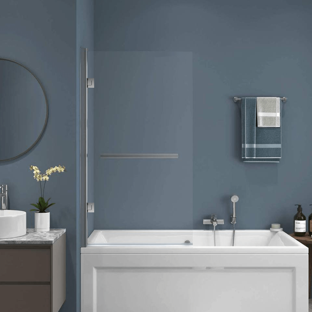 4-11 Mampara de Baño RebatibleTransparente Rectangular BS4003 80cm - Imagen 1