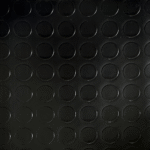 Piso de Goma Moneda Negro 3mm en Rollo 10 m2